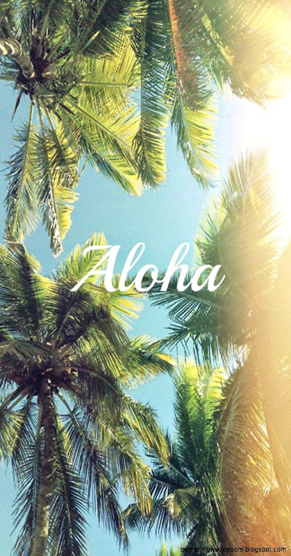 Aloha Palm Trees iPhone 5s Wallpaper Download  iPhone Wallpapers