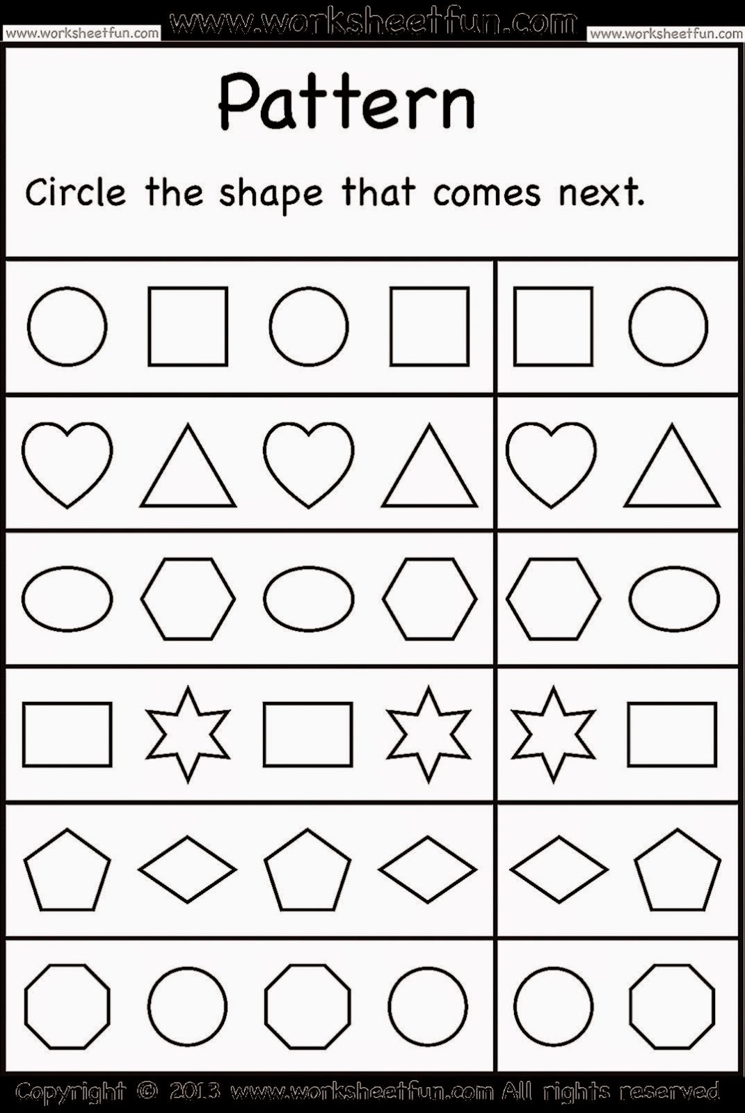 Free Printable Worksheets For Kindergarten Pdf