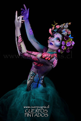 Bodypaint spring butterfly