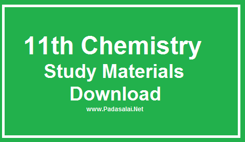 11th Chemistry Study Materials Download English Medium Padasalai No 1 Educational Website