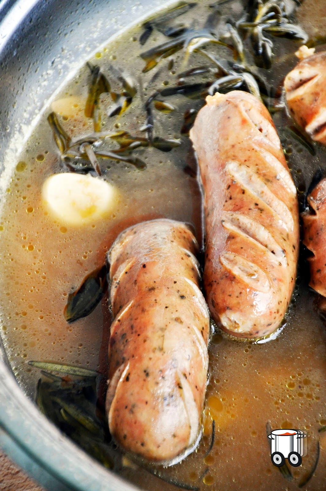 Quick Cheap Tasty Home made sausage cooked in beer