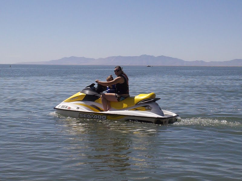 Two Camo Princesses and our Prince Charming Willard Bay Jet Skiing