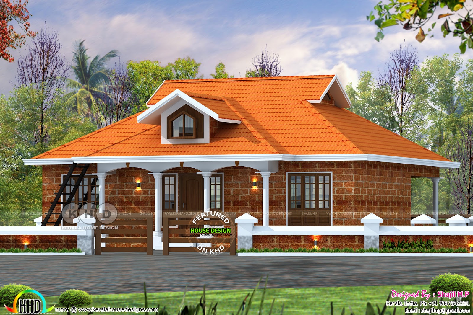 1200 Square feet 3 bedroom house architecture plan - Kerala home design