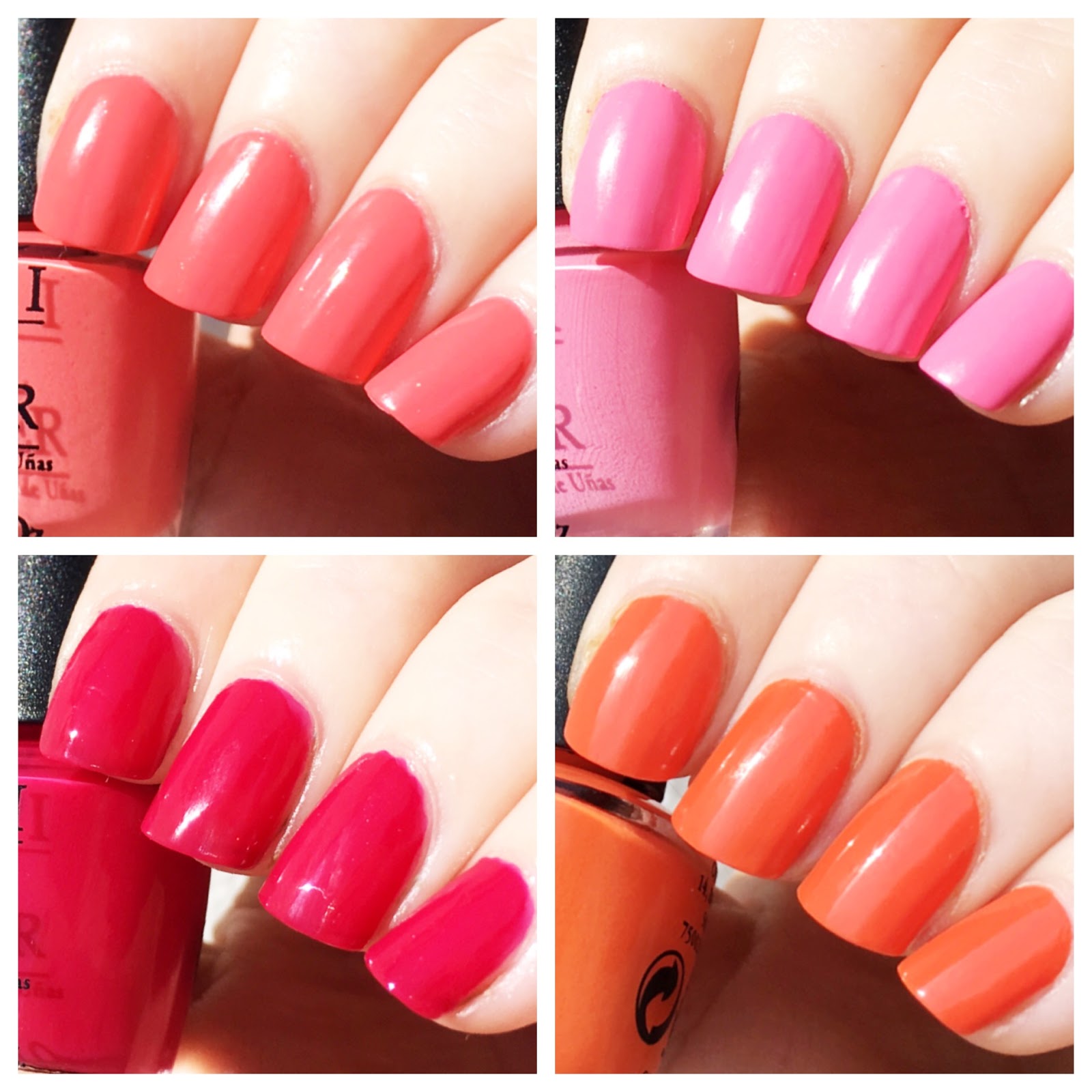 cat eyes & skinny jeans OPI California Dreaming 4PC Mini Set Swatches