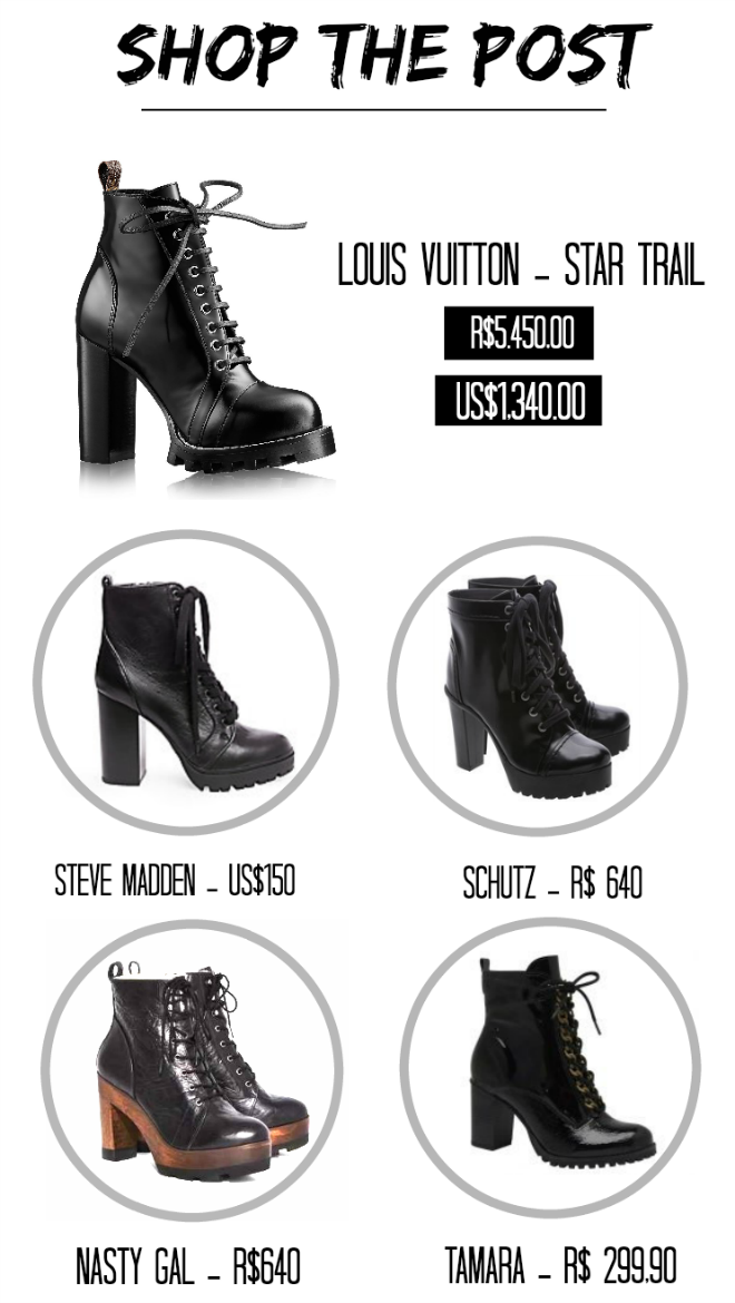 bota coturno louis vuitton