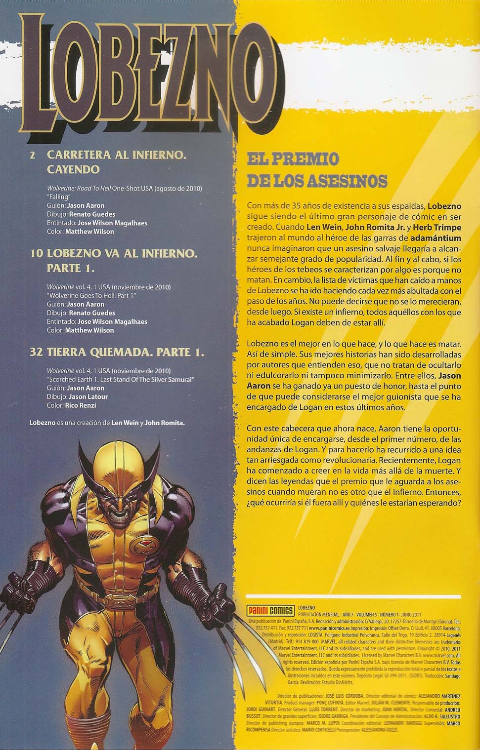 Galicia Comic Lobezno 1 (Wolverine 1 Vol 4 Wolverine Road To Hell)
