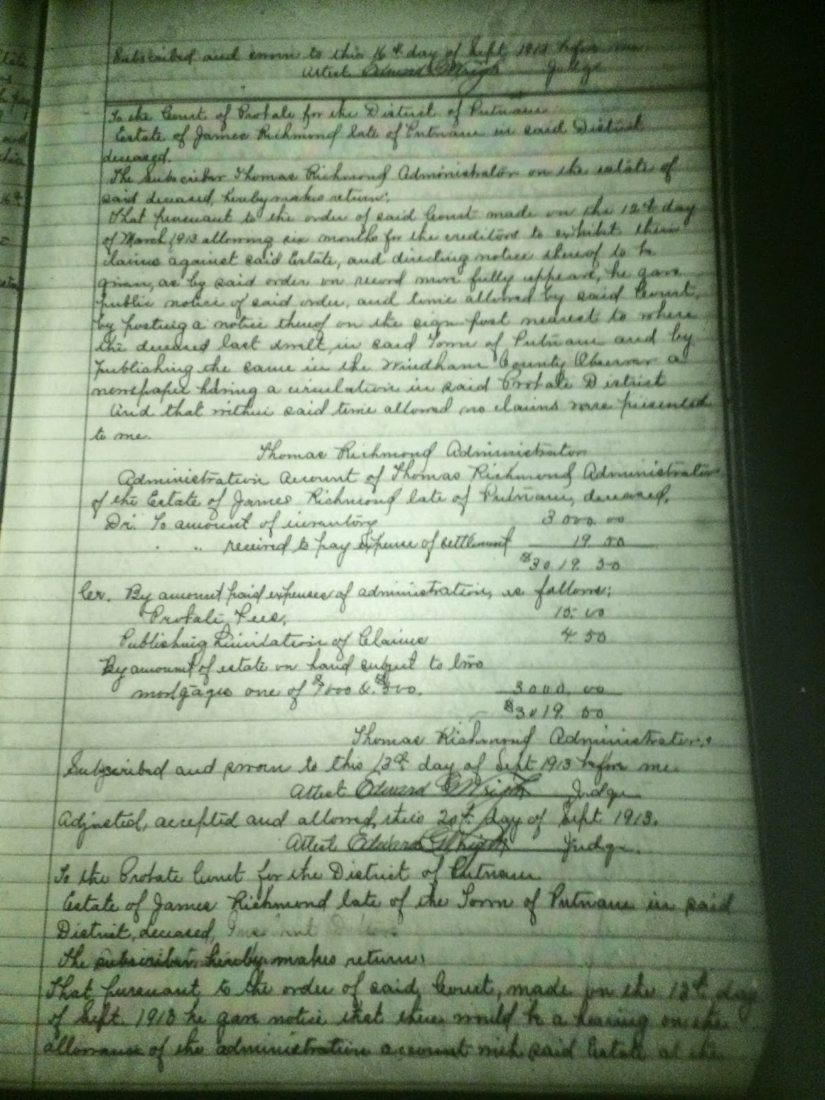 GeneaMusings Amanuensis Monday Post 259 1912 Probate Record of