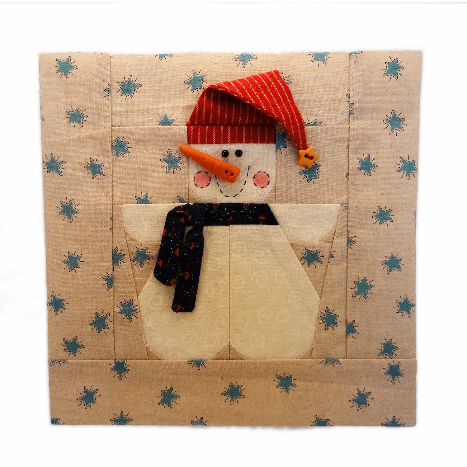 Needles 'n' Knowledge Snow Buddy Paper Foundation Quilt Block Tutorial