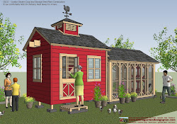 shed chicken combo plans coop garden building completed perspective construction