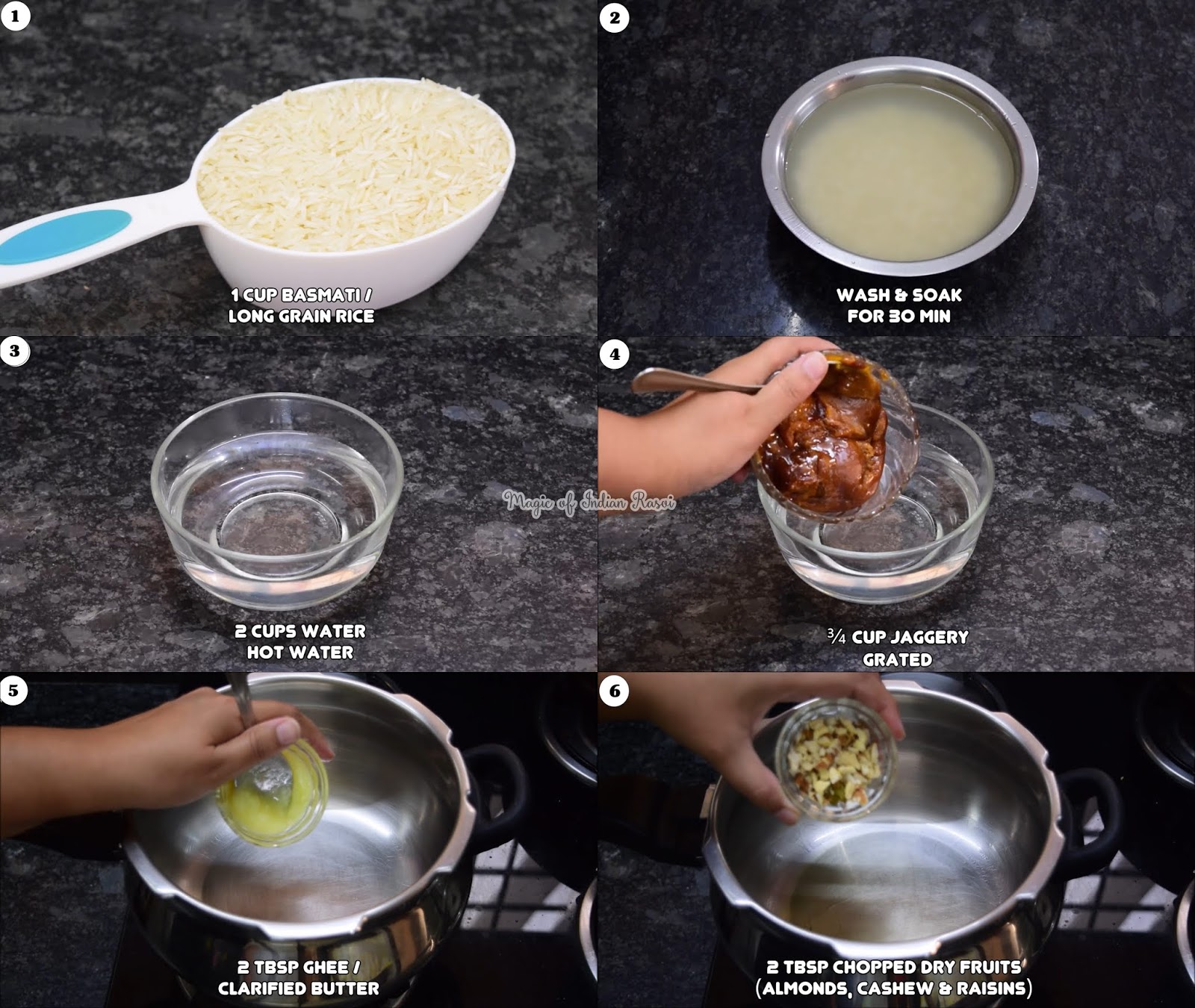 Gud ke Meetha Chawal - Jaggery Rice in Pressure Cooker Recipe | Magic ...