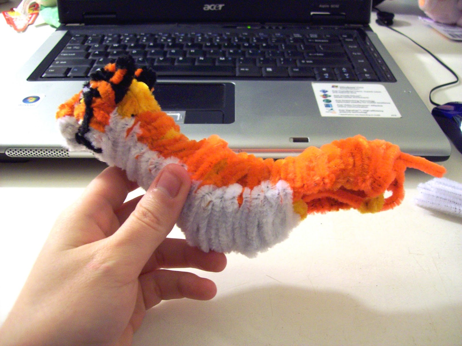 Ash's process blog Pipe Cleaner Tiger Sculpture and Process