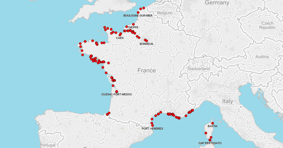 SEA PORTS in FRANCE  Ship Tracker