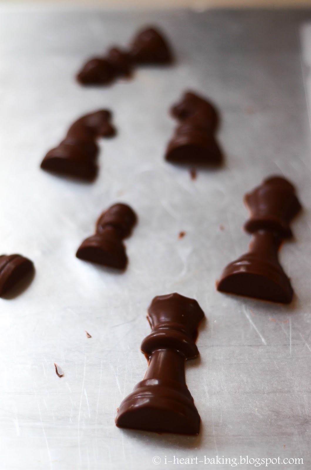 i heart baking!: chess cake with handmade chocolate chess pieces