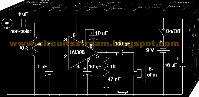 IC LM386 Audio Amplifier Circuit Diagram | Electronic Circuit Diagrams