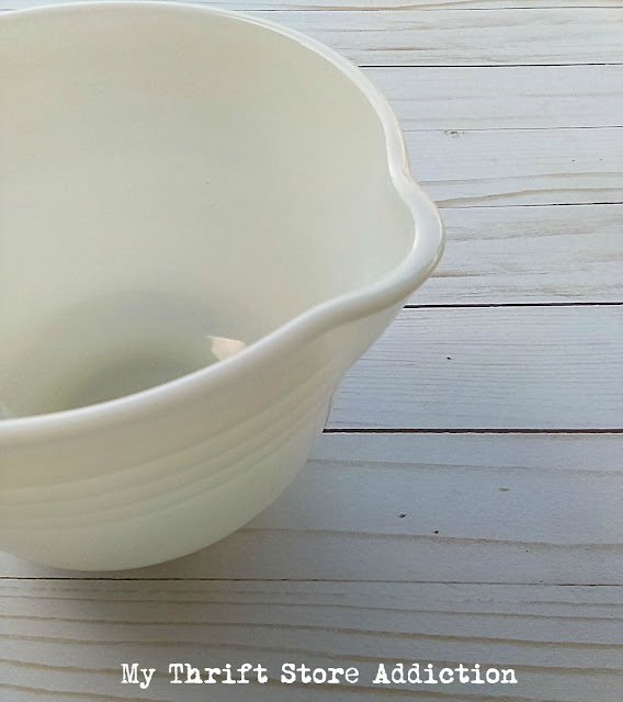 vintage milk glass batter bowl 