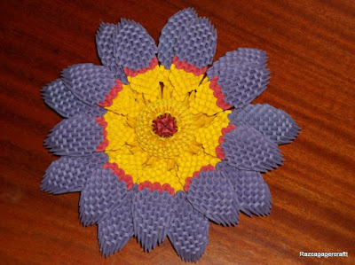 3d origami lotus flower made from 3d origami pieces
