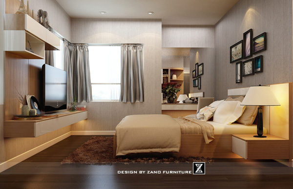Thiết kế nội thất phòng ngủ đẹp căn hộ 99m2 - Central Sunrise City 3