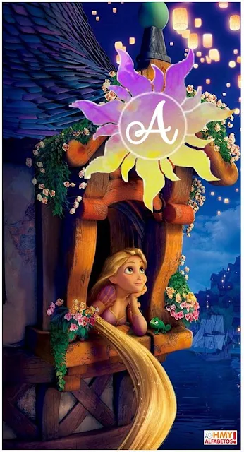Rapunzel at the Window Alphabet. Abecedario de Rapunzel en la Ventana. 