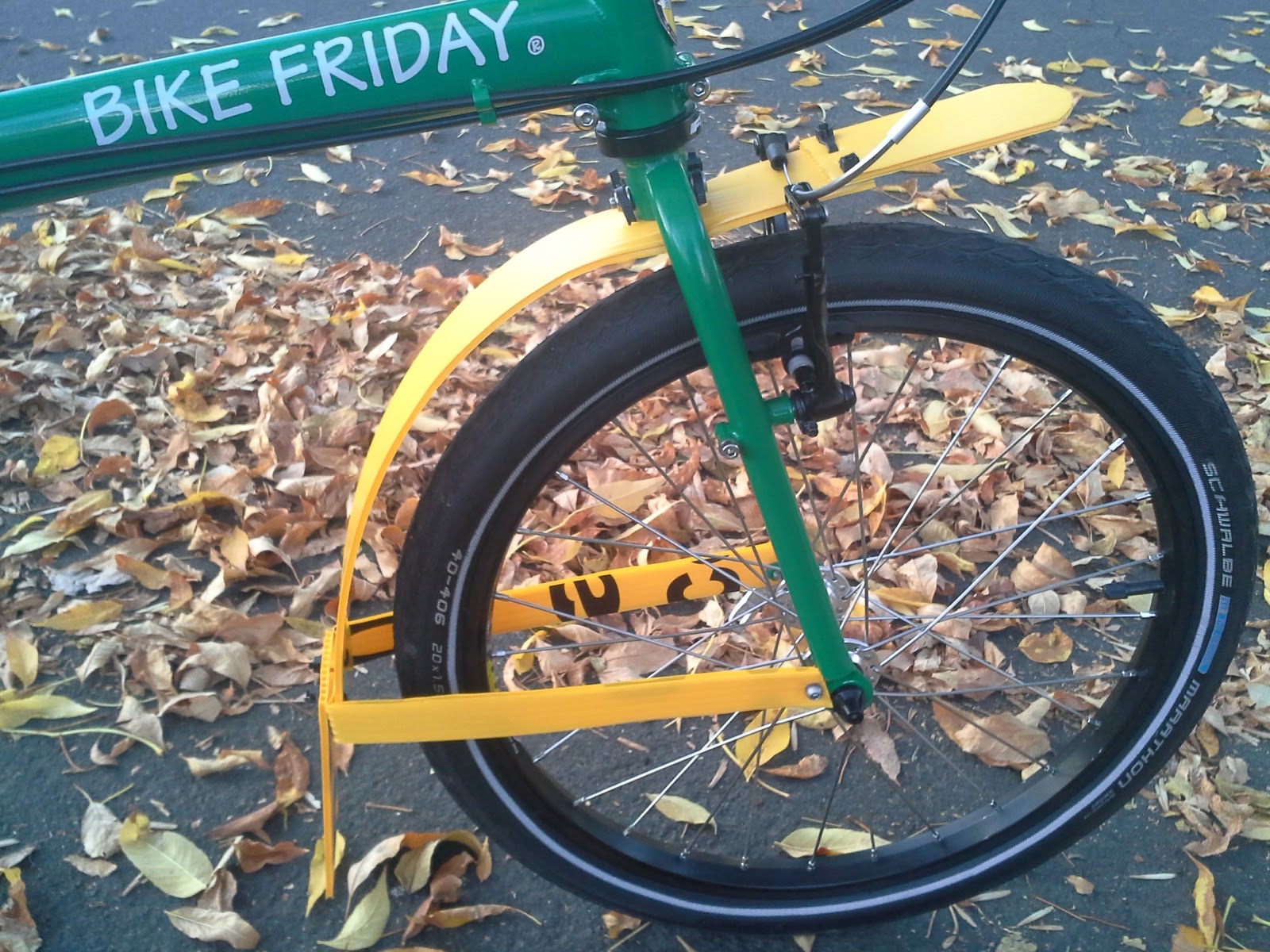 Kent's Bike Blog Coroplast Fenders For My New Bike Friday