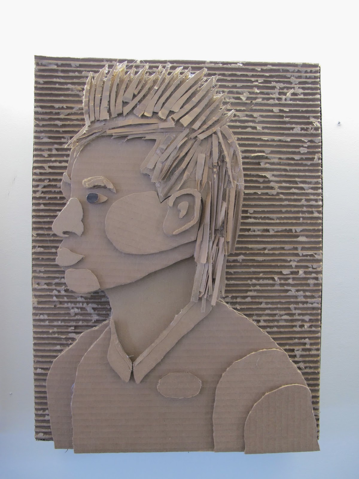 The Visual Arts at Germantown Academy Cardboard Relief Portraits