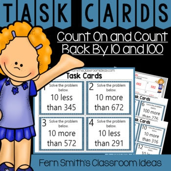 2nd Grade Go Math 2.9 Count On and Count Back By 10 and 100 Task Cards