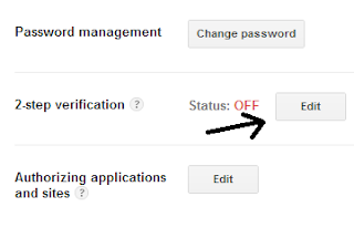 Security setting of google account