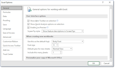 Mengenal Fungsi File Options Pada Excel