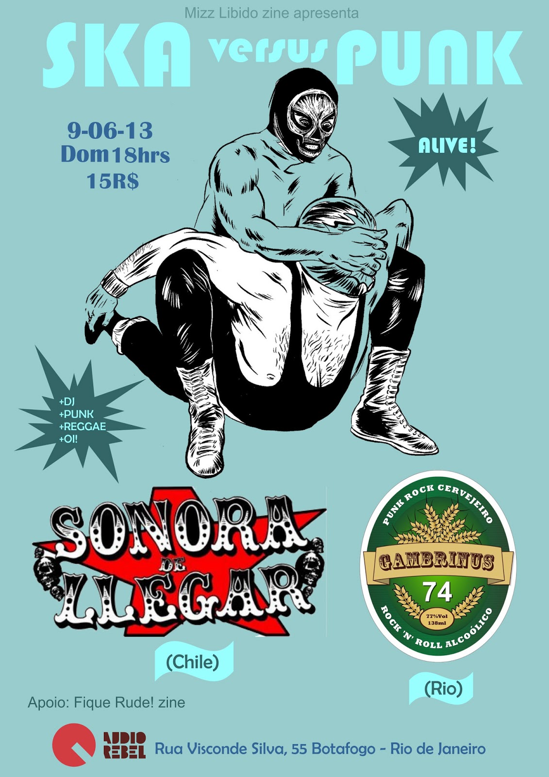 Vontade Luta!: SKA vs. PUNK com: SONORA DE LLEGAR E GAMBRINUS 74 na 