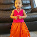 Baby in Orange and Pink Mirror Lehenga