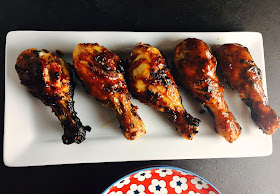 Chipotle Lime BBQ Drumsticks - A 5 ingredient dish that is soooo easy to make.  Perfect for the 4th of July or your next outdoor bash.  Quick enough for a weeknight meal!  Slice of Southern