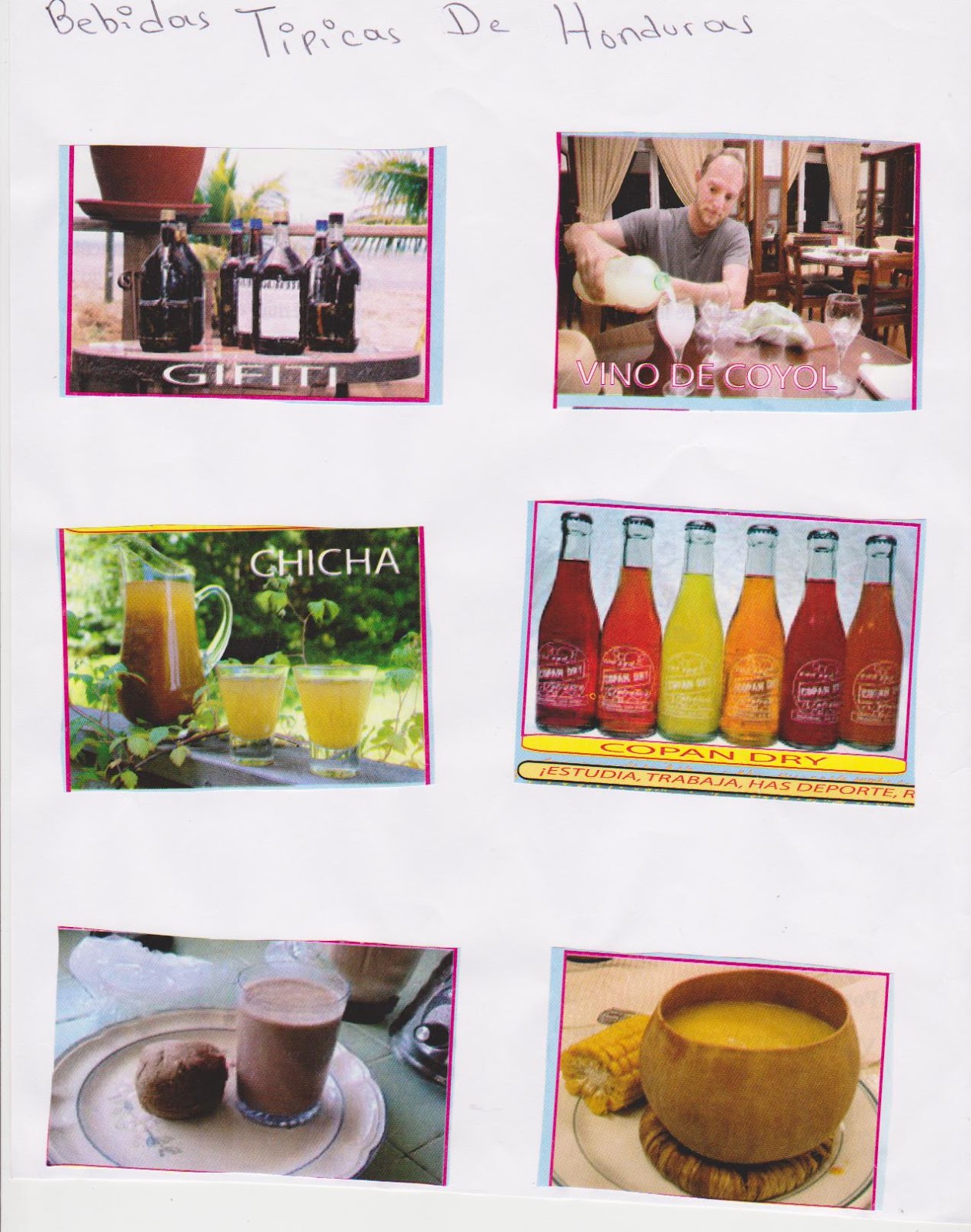 Rafael Rubio: El Folklore: Bebidas Típicas de Honduras