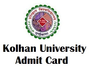 Kolkan University Chaibasa Admit Card 2017