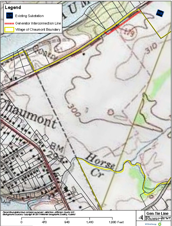 Cape Vincent Wind Farm BP Letter to the Village of Chaumont Re The