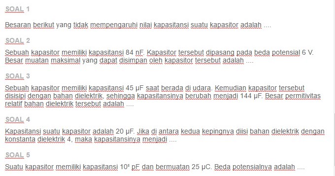 Contoh Soal Kapasitansi ezy blog
