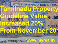 Tamilnadu: Property Guideline Value Increased by 20% From November 2014..!