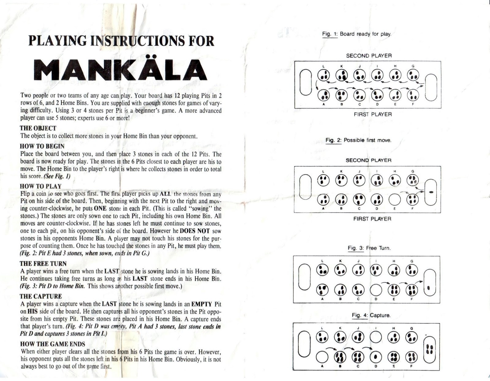 Printable Rules For Mancala Printable Rules For Mancala