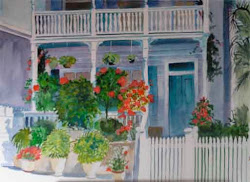 key west cottage watercolor painting artwork fl bunny copy