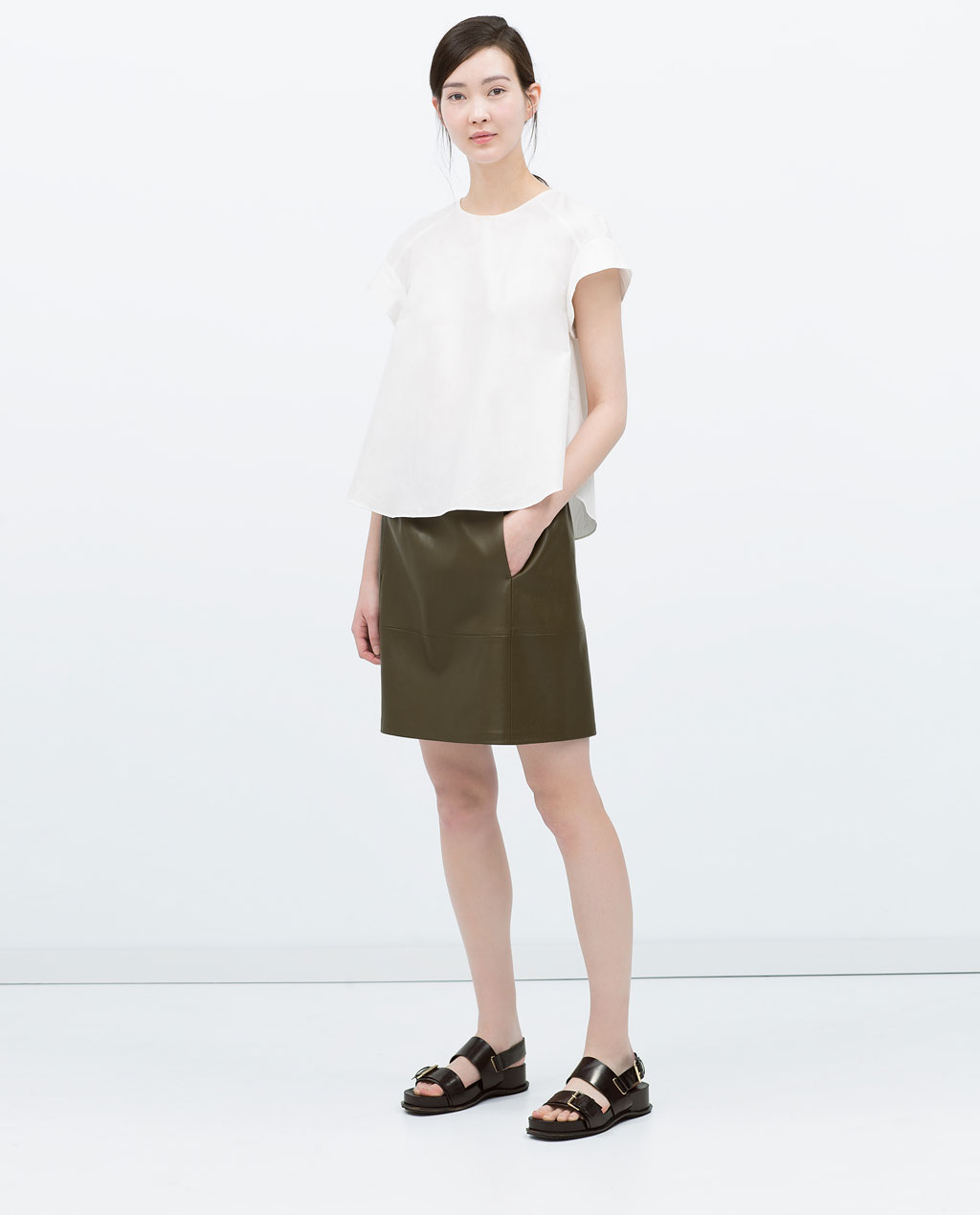 Zara Faux Leather Skirt