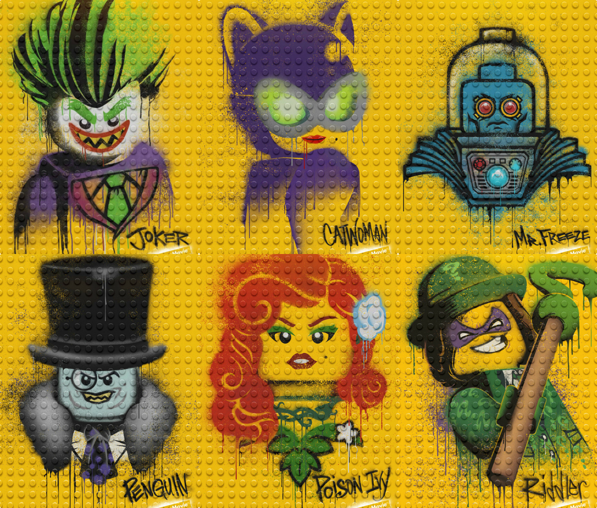 PCheng Photography: MOVIES: VILLAINS OF âTHE LEGO BATMAN MOVIEâ IN GRAFFITI-ART POSTERS