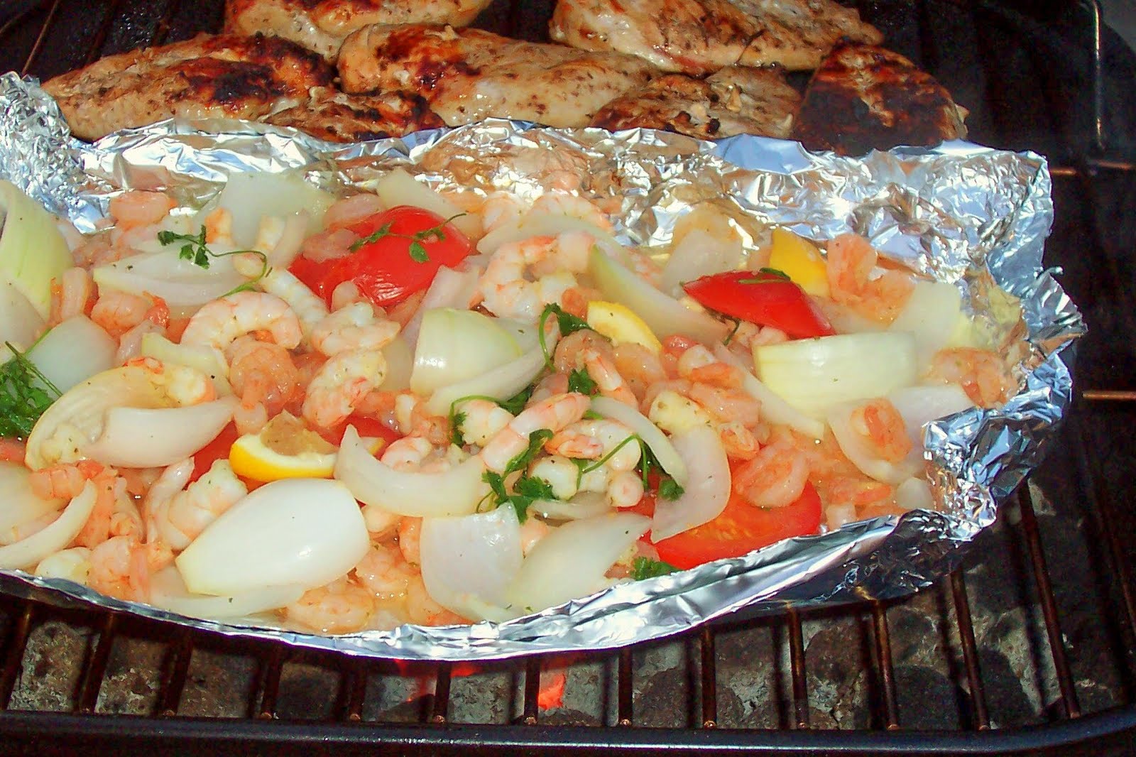 Cooking with Kary: Shrimp, Onions, Tomatoes cooked in lemon juice on