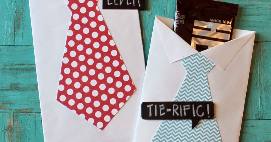 Shirt And Tie Treat Holders From Envelopes!