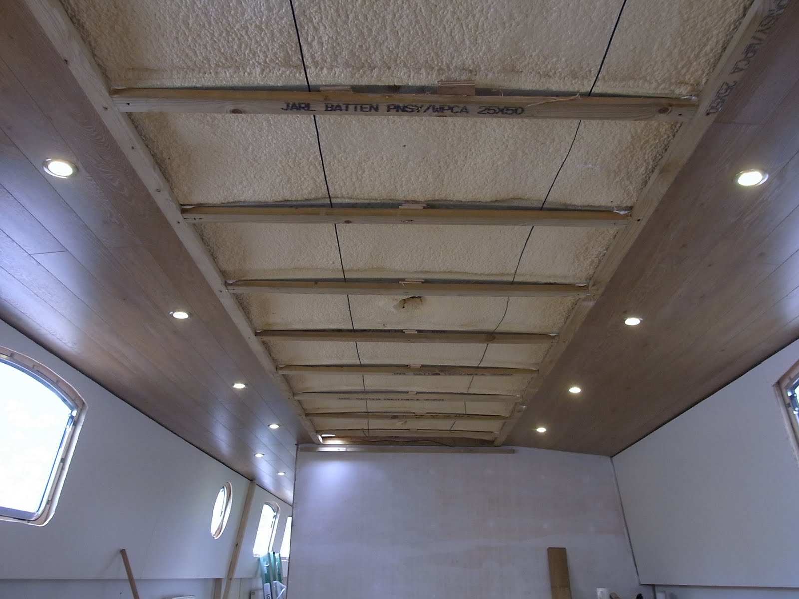 Widebeam Boat Build Blog More Ceiling