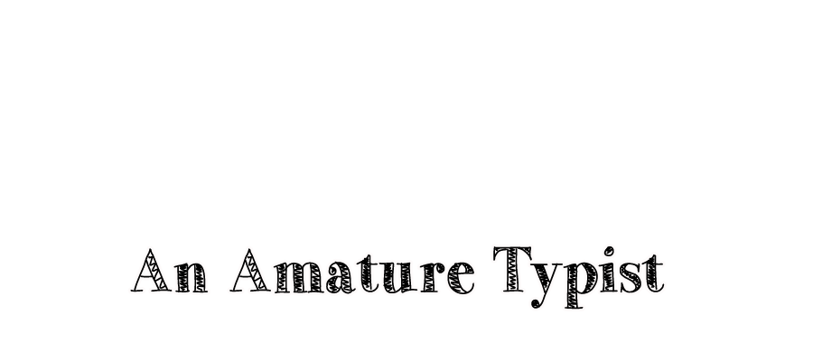 an amature typist