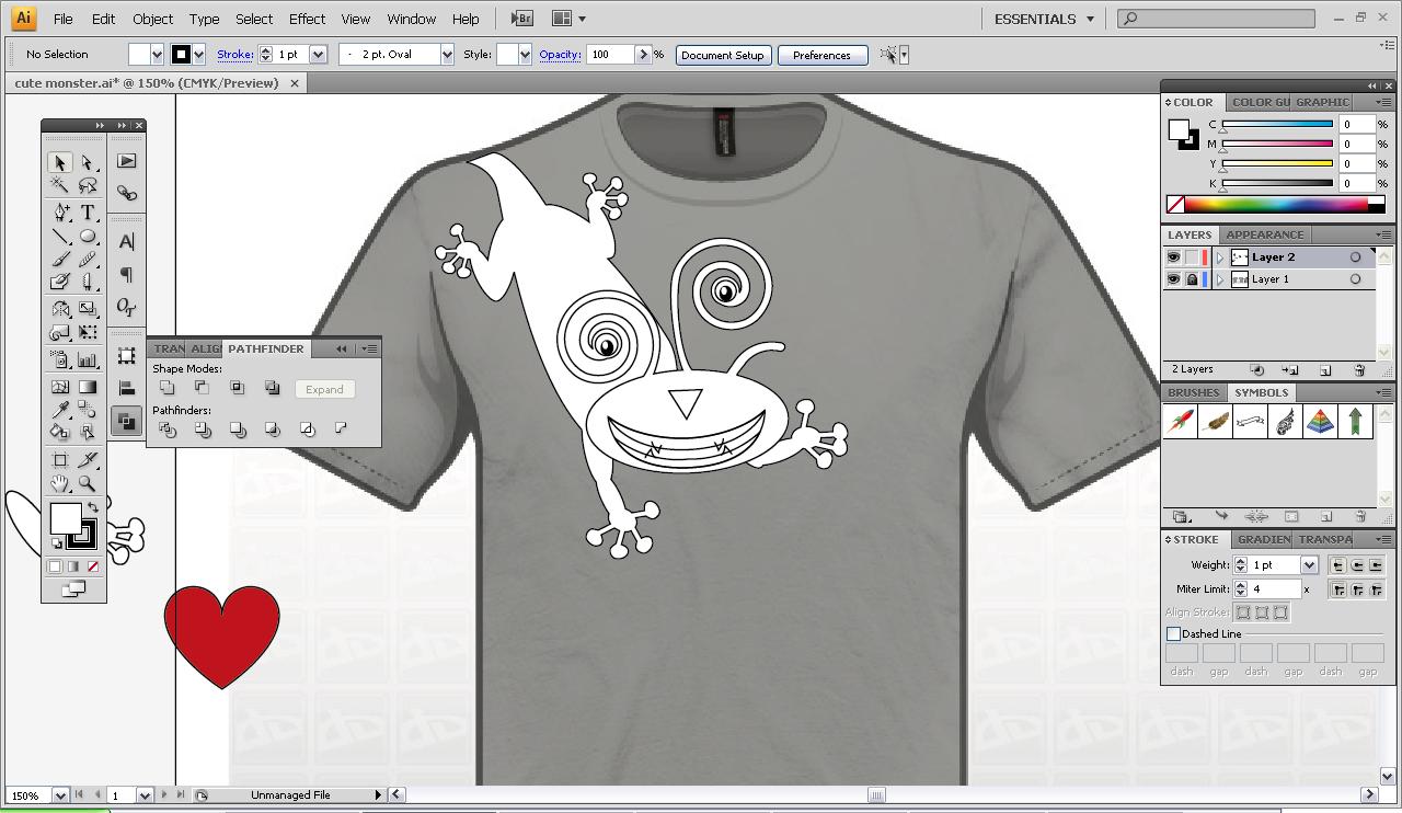 Dise o y arte tutorial de adobe illustrator dise o de un monstruo