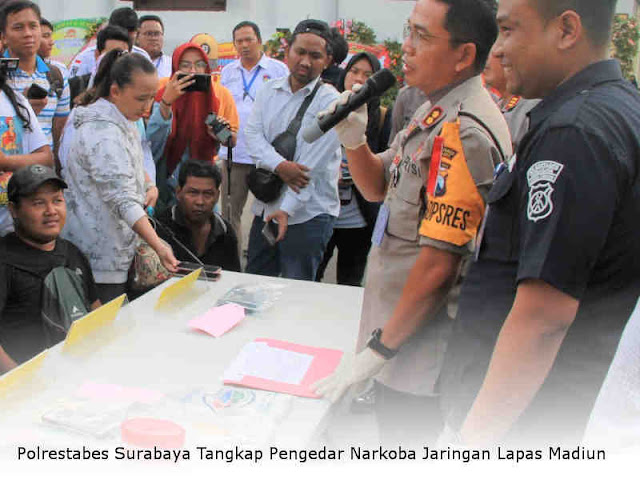 Polrestabes Surabaya Tangkap Pengedar Narkoba Jaringan Lapas Madiun Polrestabes Surabaya Tangkap Pengedar Narkoba Jaringan Lapas Madiun