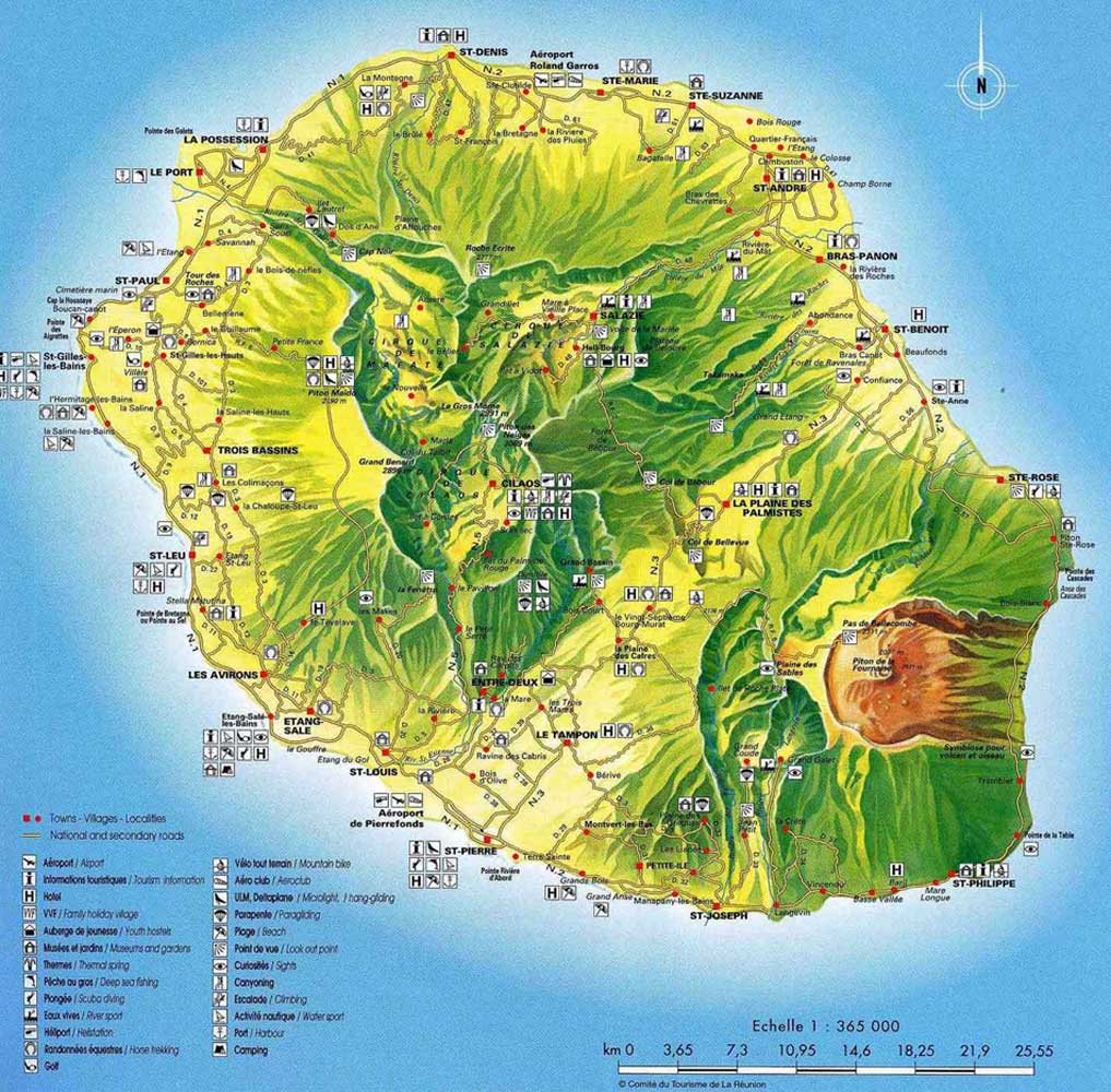 Mapas da Ilha de Reunião | França