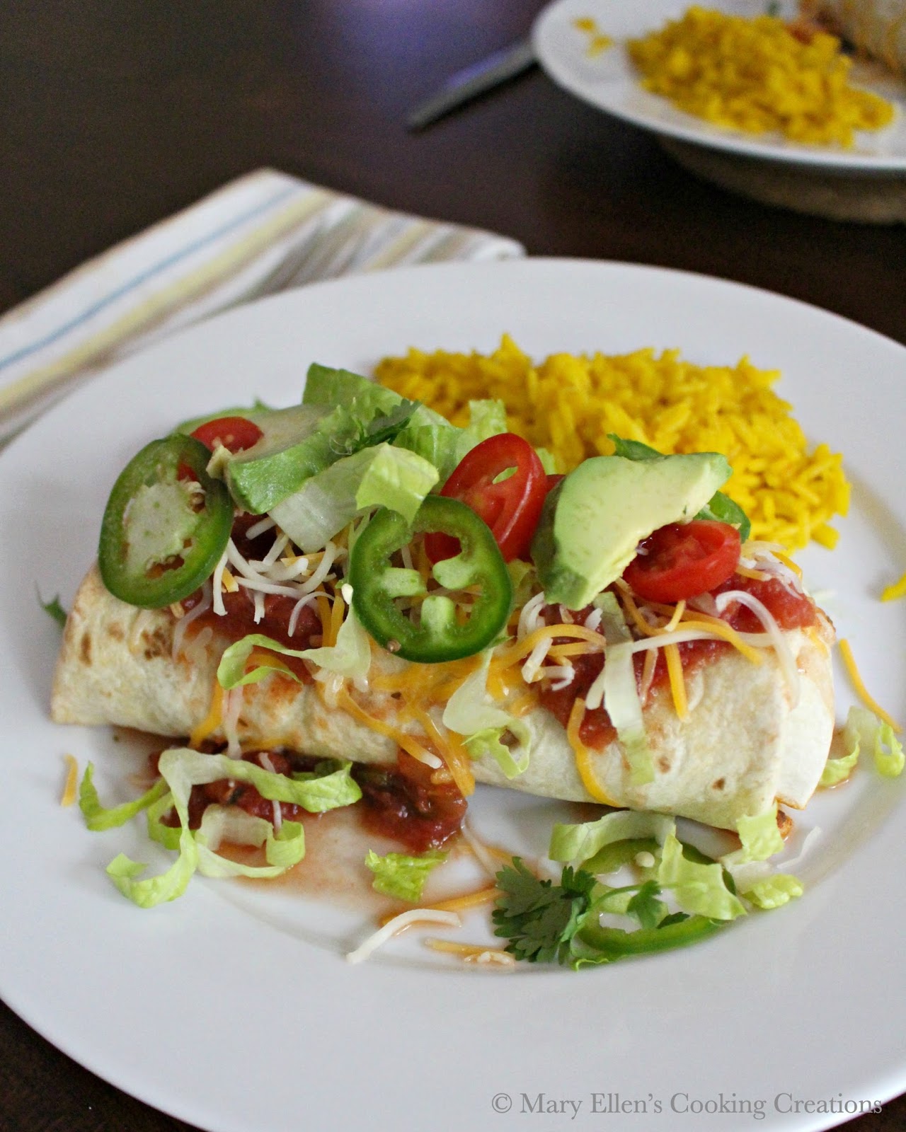 Mary Ellen's Cooking Creations Beef and Bean Burritos