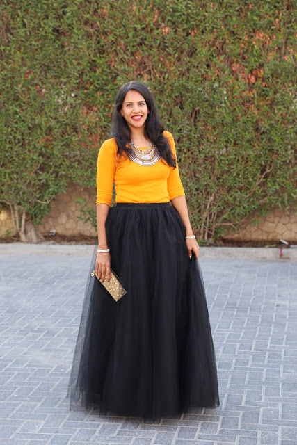 Party outfit with a full tulle skirt | The Silver Kick Diaries