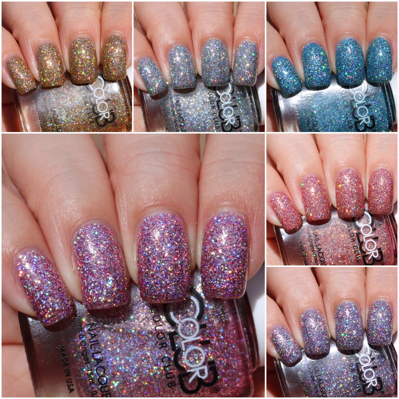 Olivia Jade Nails Color Club Hypnotic Hologram Collection Swatches