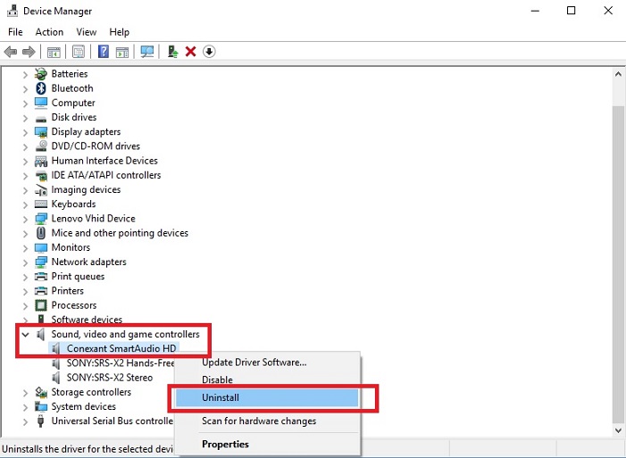 conexant audio driver for windows 10 lenovo update